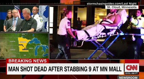 ▲ 미국 중서부 미네소타州에 위치한 한 쇼핑몰 센터에서 테러조직 '대쉬(ISIS)' 추종자 소행으로 추정되는 흉기 난동이 발생해 8명이 부상당했다. 사진은 관련 美'CNN'보도영상 일부.ⓒ美'CNN'중계영상 캡쳐