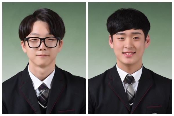 ▲ 충북에너지고 김강현(왼쪽), 배성민 학생.ⓒ충북도교육청