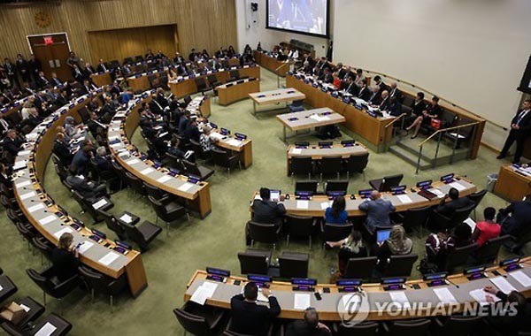 ▲ 지난 21일(현지시간) 美뉴욕 유엔본부에서 열린 '포괄적 핵실험 금지조약(CTBT)' 외교장관 회의'의 모습. ⓒ연합뉴스. 무단전재 및 재배포 금지.