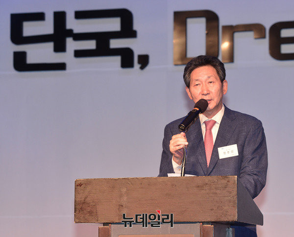 ▲ 축사를 하는 장호성 단국대학교 총장.  ⓒ 정상윤 기자