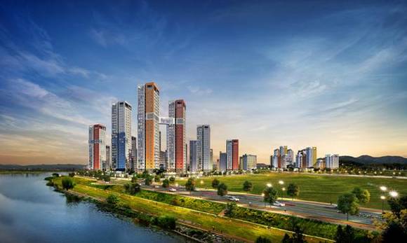 ▲ 세종시 4-1생활권 P2구역 '리슈빌수자인' 투시도.ⓒ계룡건설 보성 컨소시엄