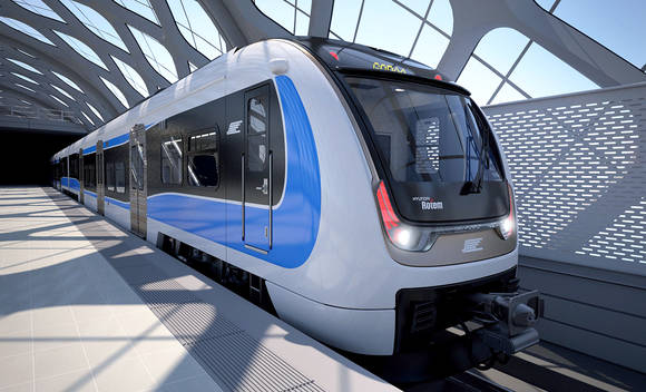 ▲ 현대로템이 튀니지 철도청에 제안한 교외선 전동차 조감도.ⓒ현대로템