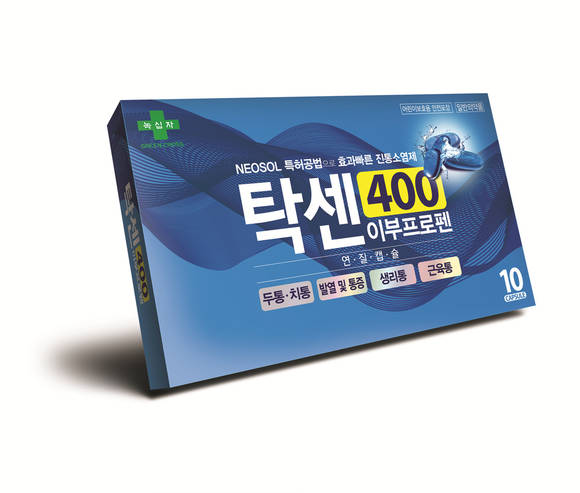 ▲ '탁센 400 이부프로벤' 제품사진.ⓒ녹십자