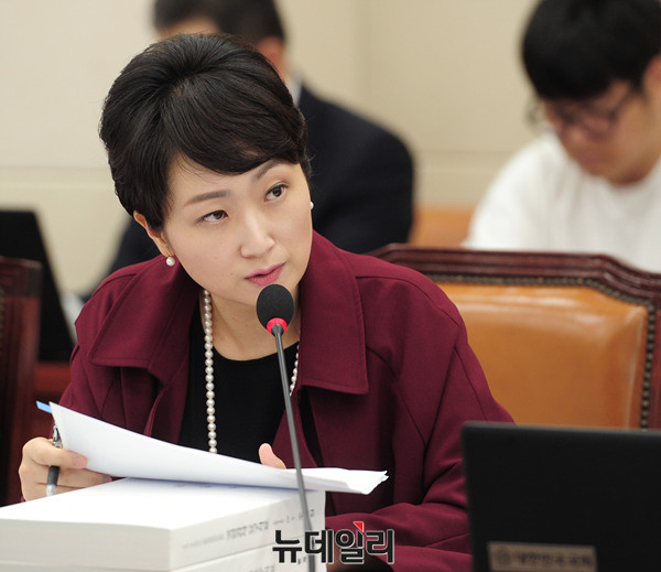 ▲ 질의하는 더불어민주당 이언주 의원(경기 광명시을) ⓒ 뉴데일리 공준표