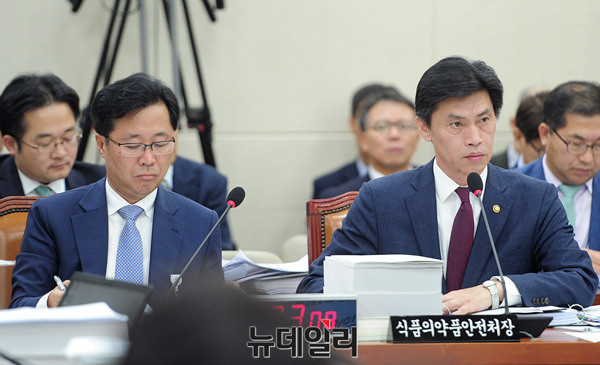 ▲ 왼쪽부터 유무영 식품의약품안전처 차장, 손문기 식품의약품안전처장 ⓒ 뉴데일리 공준표