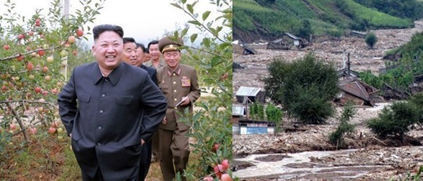 ▲ 함경북도의 수해를 외면하는 김정은 집단의 행태 때문에 북한 주민들 사이에서는 "우리도 함께 탈북하자"는 말이 유행어로 돌고 있다고 한다. ⓒ北선전매체 화면캡쳐
