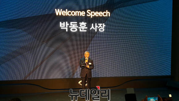 ▲ 박동훈 사장이 QM6 출시 행사에서 인사말을 하고 있다.ⓒ뉴데일리