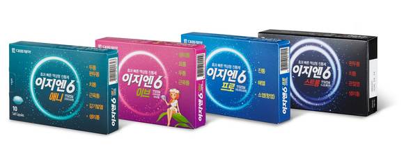 ▲ 대웅제약 진통제 '이지엔6'시리즈 제품사진.ⓒ대웅제약
