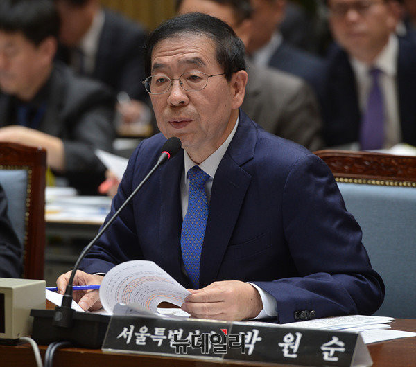 ▲ 박원순 서울시장. ⓒ뉴데일리 정상윤 기자