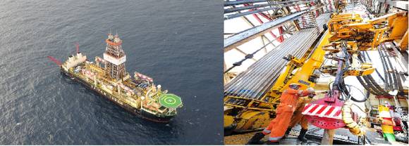 ▲ 아프리카 모잠비크 북동부에 위치한 A4광구의 시추모습ⓒ한국가스공사