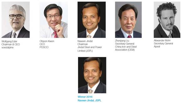 ▲ 올해 철강인 최종 후보 5인ⓒ세계철강협회 홈페이지