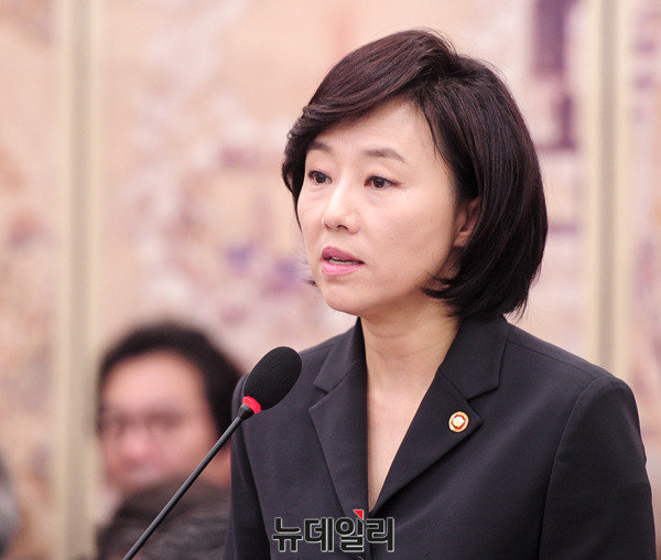 ▲ 조윤선 문화체육관광부 장관. ⓒ뉴데일리 공준표 기자