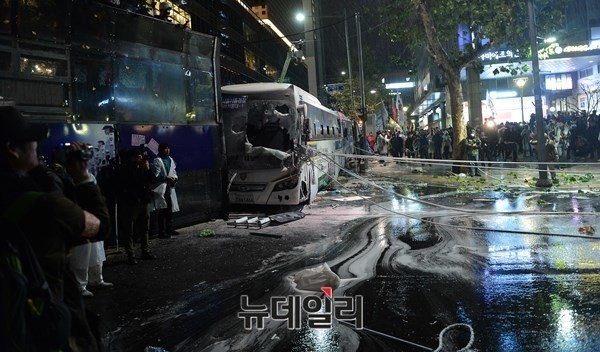 ▲ 2015년 11월 민중총궐기대회. ⓒ뉴데일리 정상윤 기자