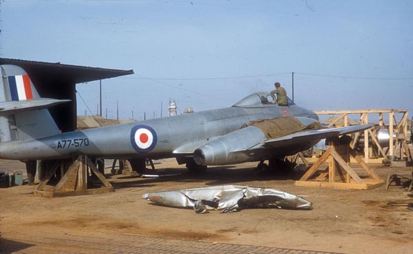 ▲ 1952년 김포공항에 주기 중인 英공군의 미티어 폭격기. 英공군은 1950년 7월 참전했으나 전투에는 뒤늦게 참여했다. ⓒ위키피디아 공개사진