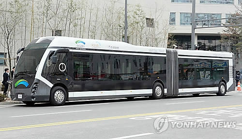 ▲ 세종시 BRT 노선에 투입될 예정인 바이모달트램.ⓒ연합뉴스