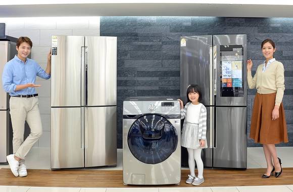 ▲ 삼성전자 프리미엄 세탁기 및 냉장고가 코리아 세일 페스타서 큰 인기를 받고 있다. ⓒ삼성전자