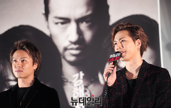 ▲ 왼쪽부터 타카히로, 토사카 히로오미 ⓒ 뉴데일리 공준표