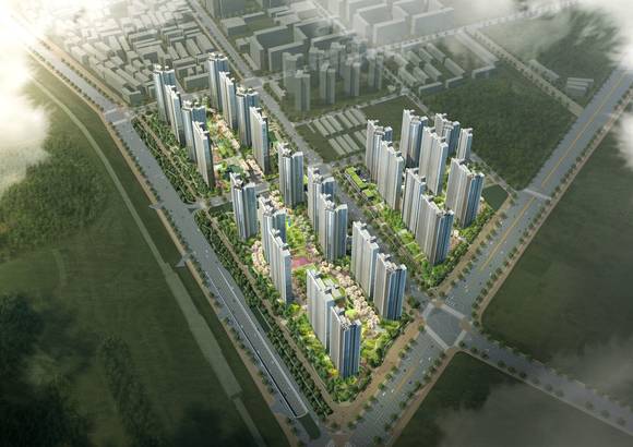 ▲ '초지역 메이저타운 푸르지오' 조감도. ⓒ대우건설