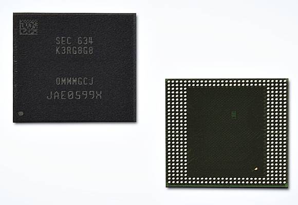 ▲ 8GB LPDDR4 모바일 D램. ⓒ삼성전자