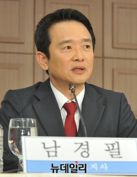 ▲ 남경필 경기도지사. 그는 개헌론을 이야기하면서 동시에 '수도이전'을 언급했다. ⓒ뉴데일리 이종현 기자