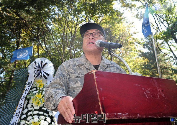 ▲ 최성용 백마부대전우회장 ⓒ 뉴데일리 공준표
