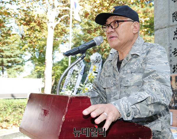 ▲ 최성용 백마부대전우회장 ⓒ 뉴데일리 공준표
