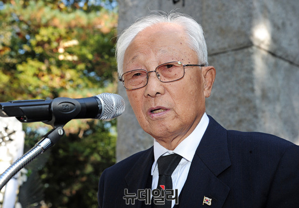 ▲ 전제현 유격백마부대기념사업회 이사장 ⓒ 뉴데일리 공준표