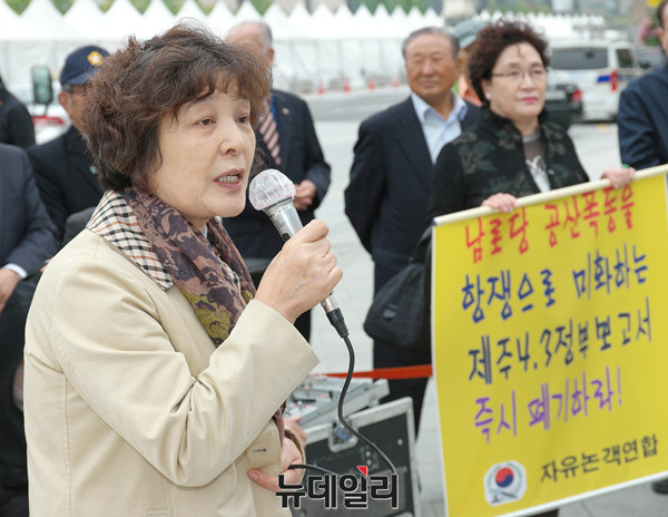 ▲ 권명호 나라사랑어머니연합 대표 ⓒ 뉴데일리 공준표