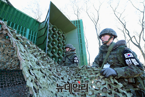 ▲ 현재 한국군이 비무장 지대(DMZ) 일대에서 운용 중인 대북 심리전용 확성기. ⓒ뉴데일리 DB
