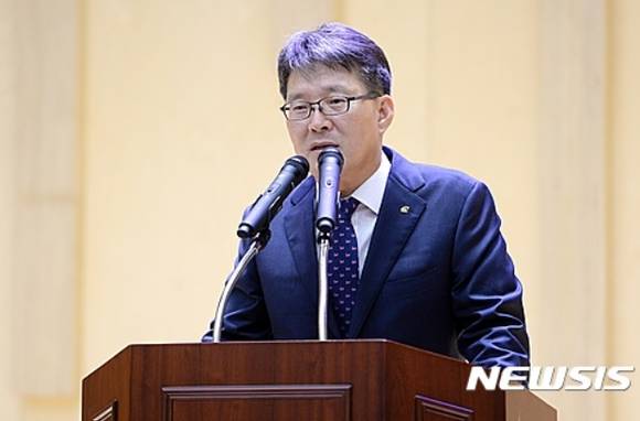 ▲ 여인홍 aT사장이 지난 9월 취임식 장면ⓒ뉴시스