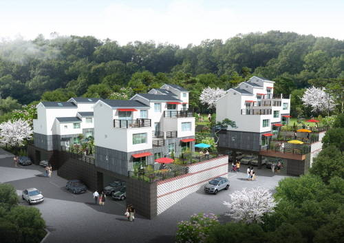 ▲ 단독형 솔내음 타운하우스 투시도. ⓒ 리얼투데이