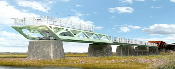 ▲ 12월 개장을 앞둔 독개다리 스카이워크 '내일의 기적소리' ⓒ 경기도