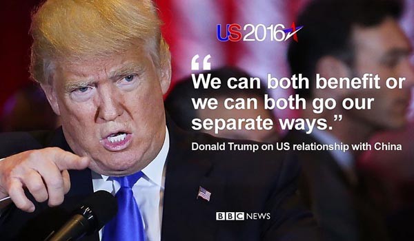 ▲ 트럼프는 대선 기간 중 유독 중국에 대한 이야기를 많이 꺼냈다. 대북전략 또한 대중국 전략의 일부로 보일 정도다. 사진은 英BBC가 정리한 트럼프의 대중정책기조 요약. ⓒ英BBC뉴스 관련보도 화면캡쳐