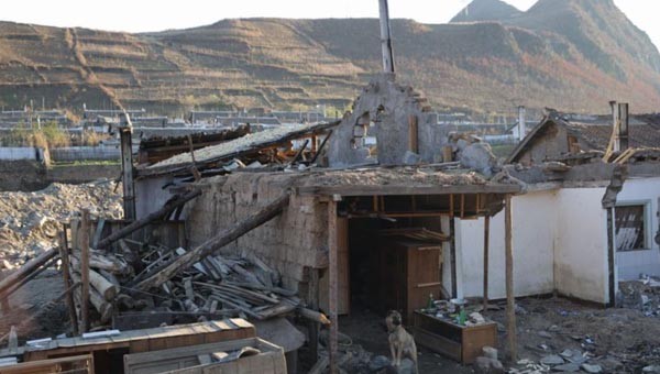 ▲ 北함경북도 무산군 수해피해 현장. ⓒ국제적십자(IFRC)-VOA 관련보도 화면캡쳐