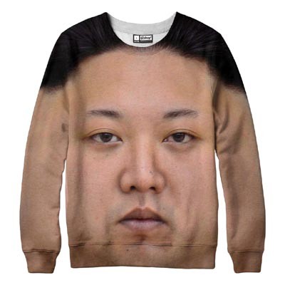 ▲ 김정은의 얼굴을 프린팅한 맨투맨 셔츠. 실제 해외 티셔츠 사이트에서 판매되고 있는 제품이다. ⓒ비러브드 셔츠 닷컴 화면캡쳐