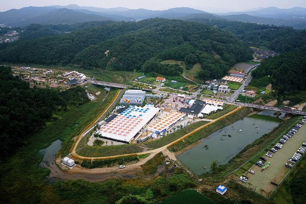 ▲ ‘2016청원생명축제’ 현장 항공촬영 사진.ⓒ청주시