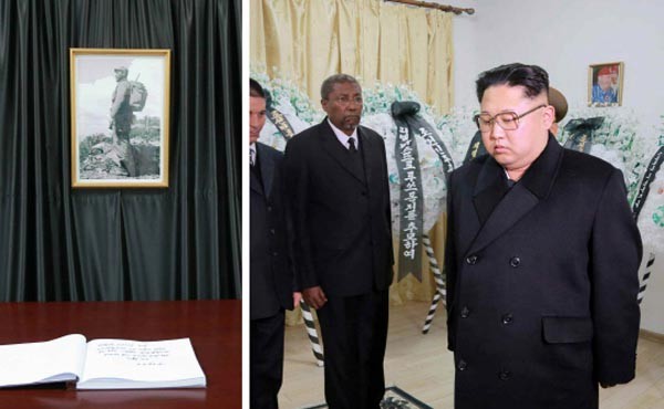 ▲ 北선전매체 '조선중앙통신' 등은 지난 28일 김정은이 직접 쿠바 대사관을 찾아 카스트로의 사망에 조의를 표했다고 전했다. ⓒ연합뉴스. 무단전재 및 재배포 금지.