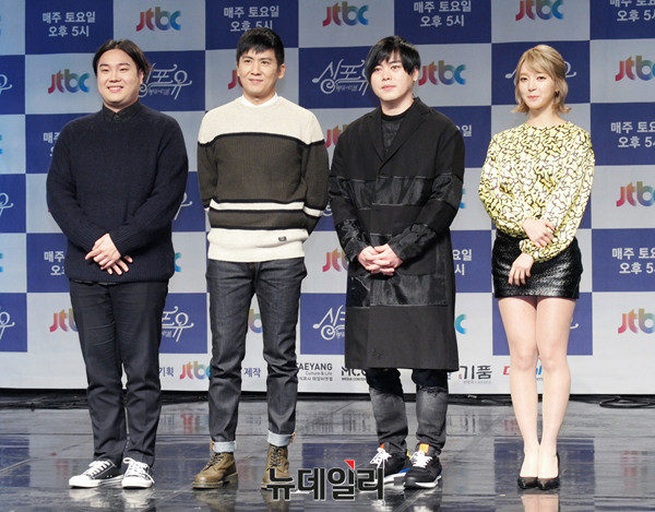 ▲ 왼쪽부터 유재환, 홍경민, 문희준, 초아 ⓒ 뉴데일리 공준표