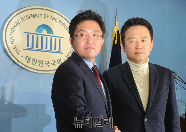 ▲ 새누리당을 탈당한 김용태(좌) 의원과 남경필(우) 경기도지사. ⓒ뉴데일리 이종현 기자