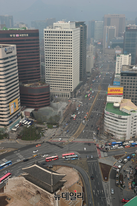▲ 숭례문과 세종대로 ⓒ 뉴데일리 정상윤