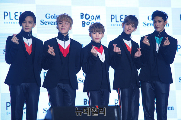 ▲ 왼쪽부터 정한, 승관, 우지, 조슈아, 도겸 ⓒ 뉴데일리 공준표