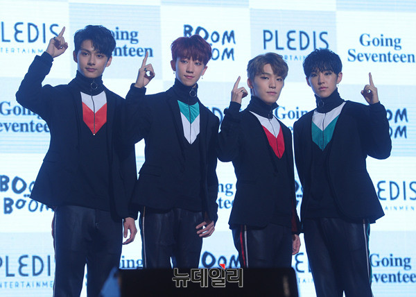 ▲ 왼쪽부터 준, 디에잇, 디노, 호시 ⓒ 뉴데일리 공준표