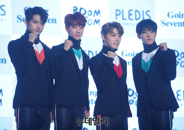 ▲ 왼쪽부터 준, 디에잇, 디노, 호시 ⓒ 뉴데일리 공준표