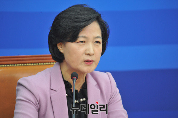 ▲ 추미애 더불어민주당 대표. ⓒ뉴데일리 이종현 기자