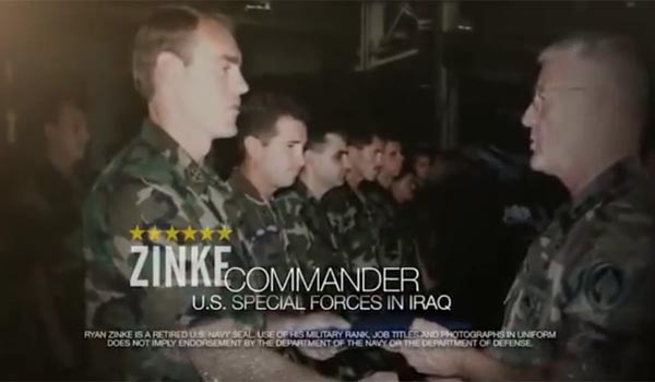 ▲ 2014년 美연방 하원의원 선거 당시 '라이언 징크' 의원의 홍보영상. ⓒ유튜브 관련영상 화면캡쳐