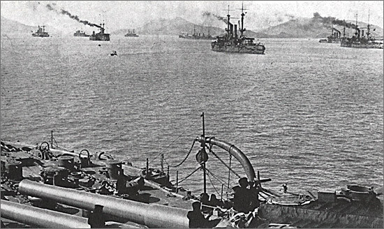 ▲ 대한해협의 러일전쟁 해전.(자료사진)