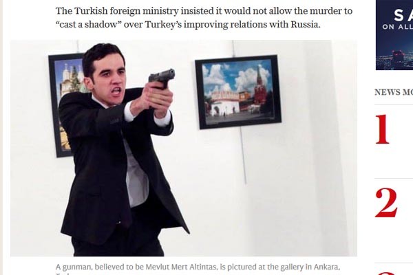 ▲ 英텔레그라프가 공개한 러시아 대사 암살범 '메브르트 메르트 알틴사스'의 모습. ⓒ英텔레그라프 관련보도 화면캡쳐