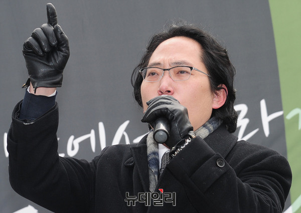 ▲ 자유청년개척단 최대집 대표 ⓒ 뉴데일리 공준표