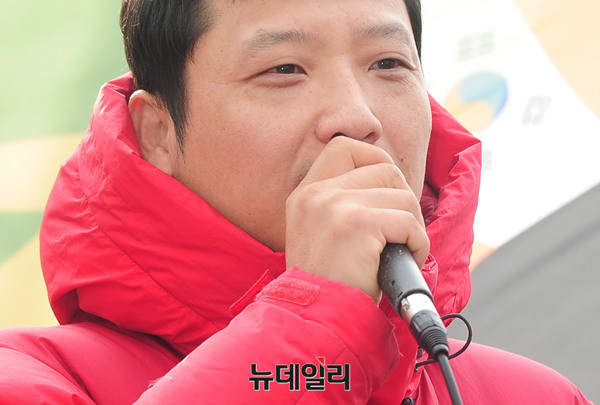 ▲ 자유청년연합 장기정 대표 ⓒ 뉴데일리 공준표