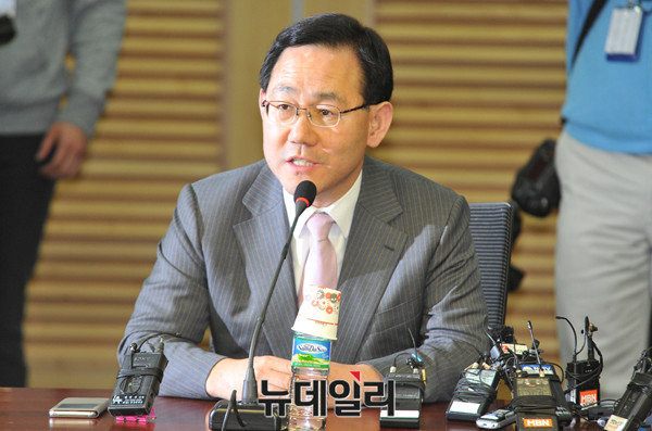 ▲ 가칭 개혁보수신당의 초대 원내대표로 합의추대된 주호영 의원. ⓒ뉴데일리 이종현 기자